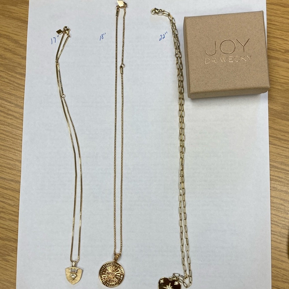 Set of 3 adjustable necklaces